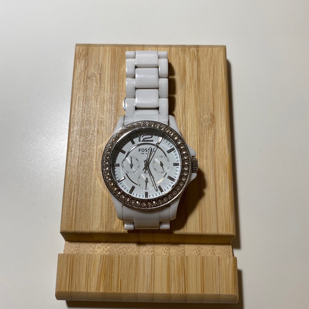 Fossil Ceramic Ladies Watch with Swarovski Crystals